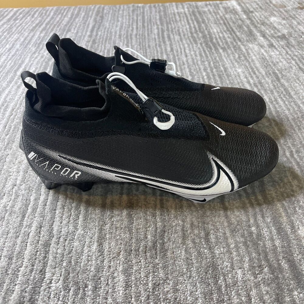 Nike Vapor Edge Elite 360 Flyknit 12.5 W Black White Football Cleats CV6317-001